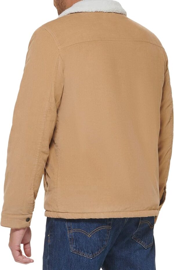 Men's Corduroy Sherpa Lined Trucker Jacket - Image 4