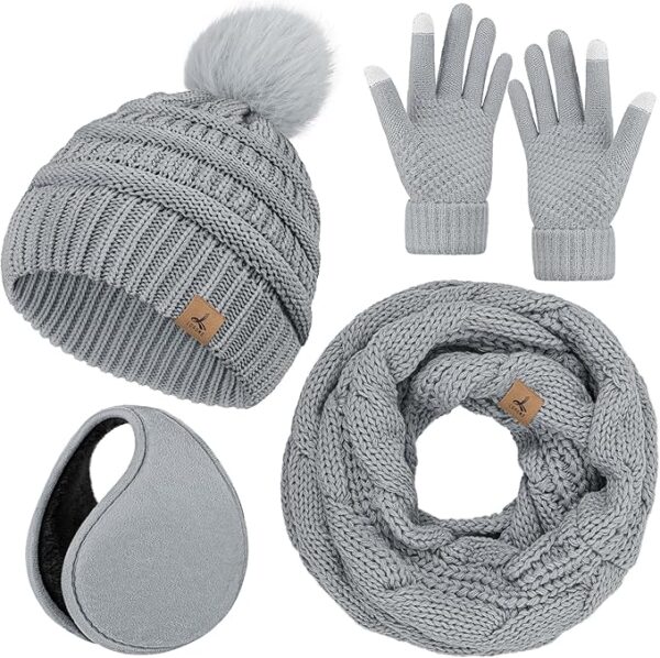 Winter Hat Scarf Gloves and Ear Warmer